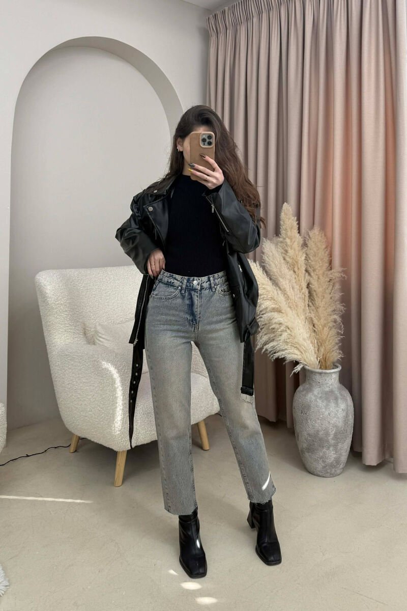 ONE COLOR SIMPLE WOMEN JEANS BEAUBLUE/BBL - 2