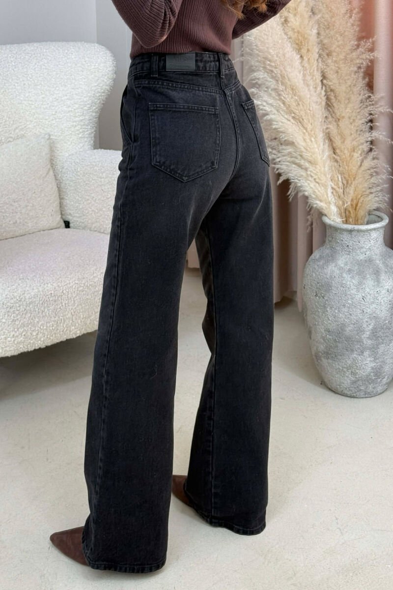 ONE COLOR SIMPLE WOMEN JEANS BLACK/ E ZEZE - 3
