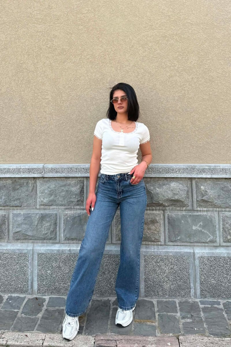 ONE COLOR SIMPLE WOMEN JEANS BLUE/BLU - 1