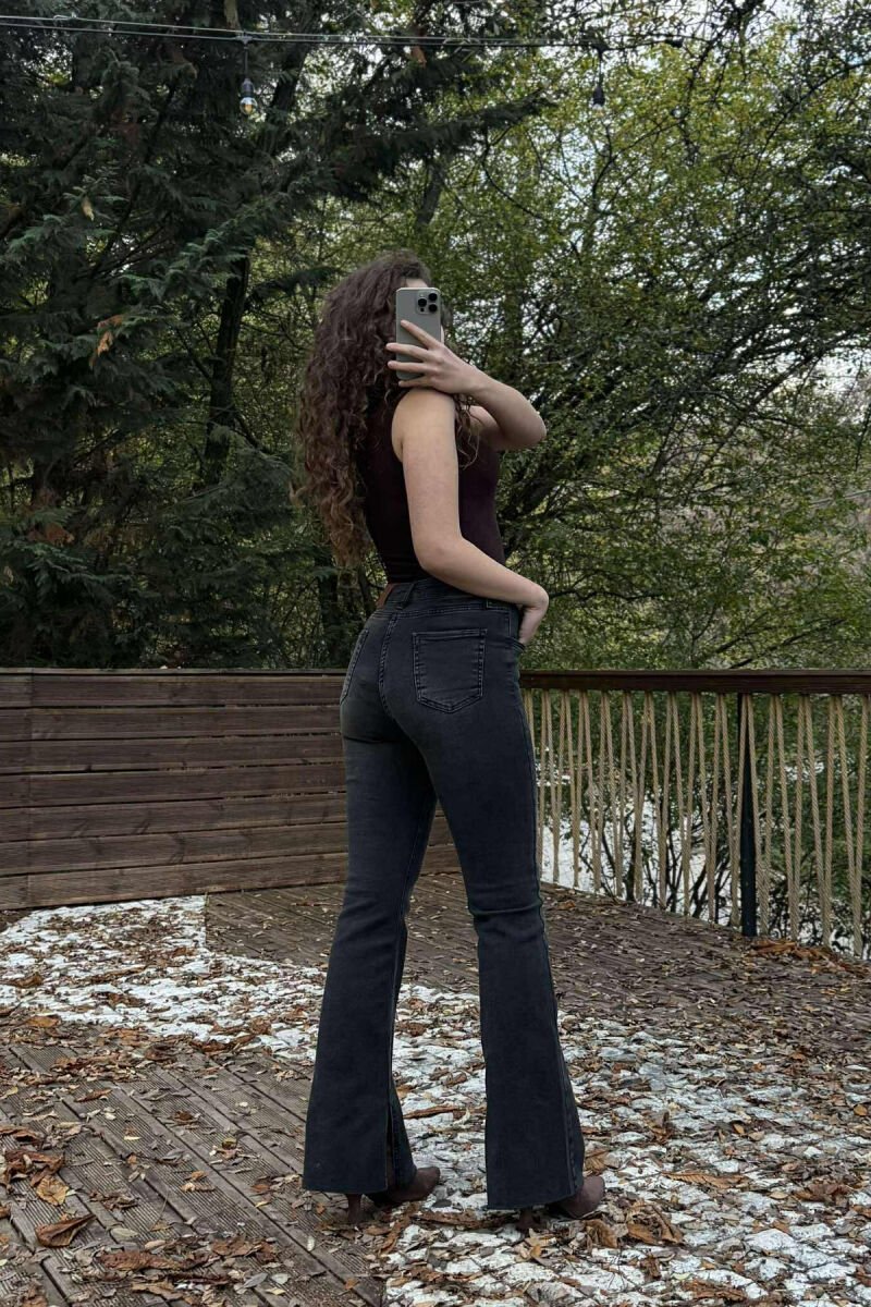ONE COLOR SIMPLE WOMEN JEANS DARK GREY/GEE - 4
