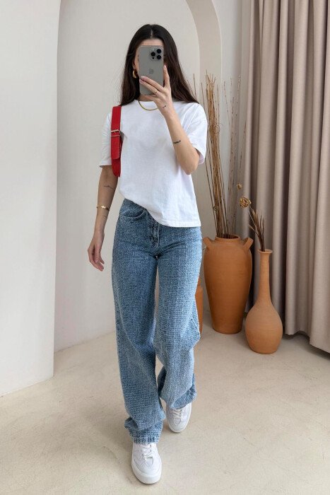 ONE COLOR SIMPLE WOMEN JEANS LIGHTBLUE/BZ - 2