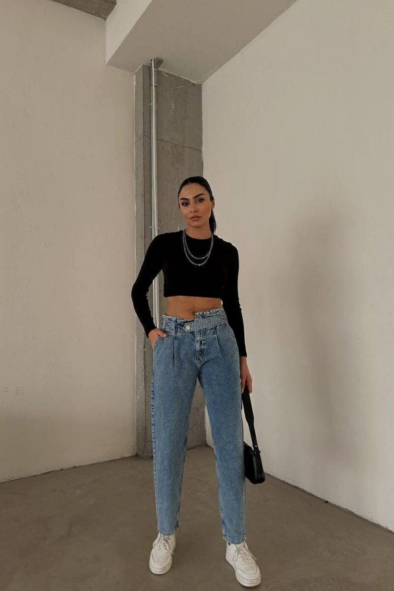 ONE COLOR SIMPLE WOMEN JEANS LIGHTBLUE/BZ - 2