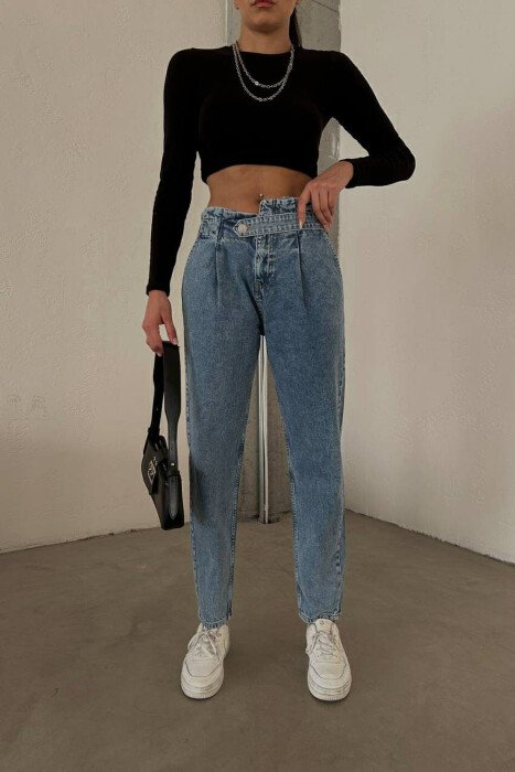 ONE COLOR SIMPLE WOMEN JEANS LIGHTBLUE/BZ - 1