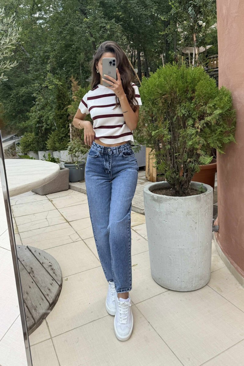 ONE COLOR SIMPLE WOMEN JEANS LIGHTBLUE/BZ - 3