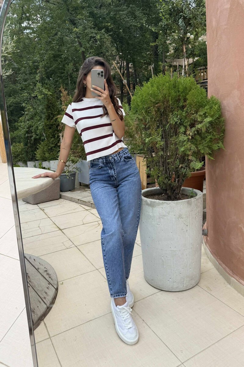 ONE COLOR SIMPLE WOMEN JEANS LIGHTBLUE/BZ - 4