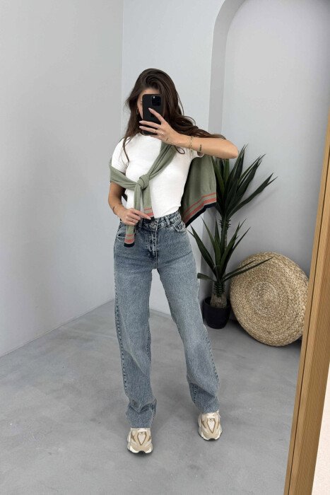 ONE COLOR SIMPLE WOMEN JEANS LIGHTBLUE/BZ - 3