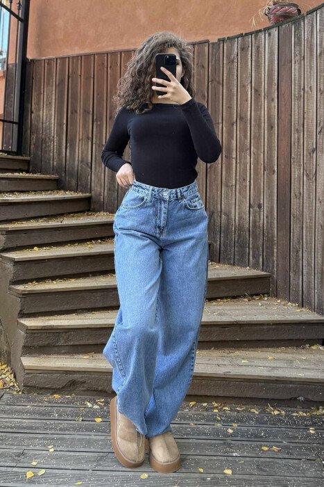 ONE COLOR SIMPLE WOMEN JEANS LIGHTBLUE/BZ - 2