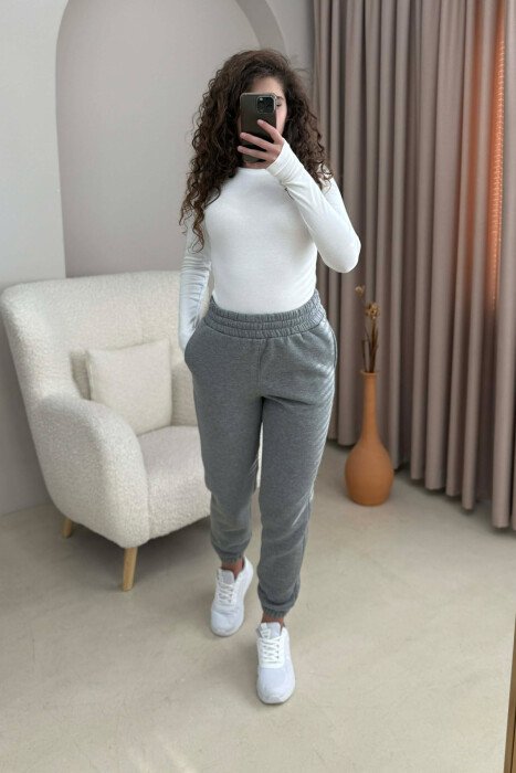 ONE COLOR SIMPLE WOMEN JOGGERS GREY/GRI 