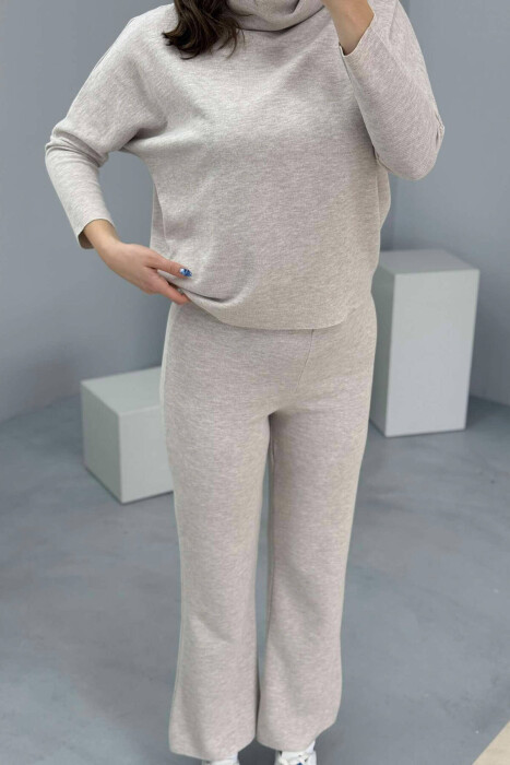 ONE COLOR SIMPLE WOMEN SET BEIGE/BEZHE - 8
