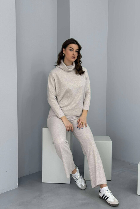 ONE COLOR SIMPLE WOMEN SET BEIGE/BEZHE - 10