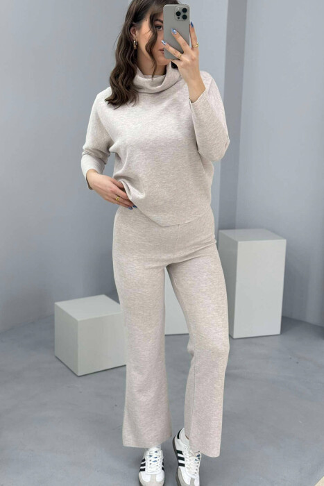 ONE COLOR SIMPLE WOMEN SET BEIGE/BEZHE - 11
