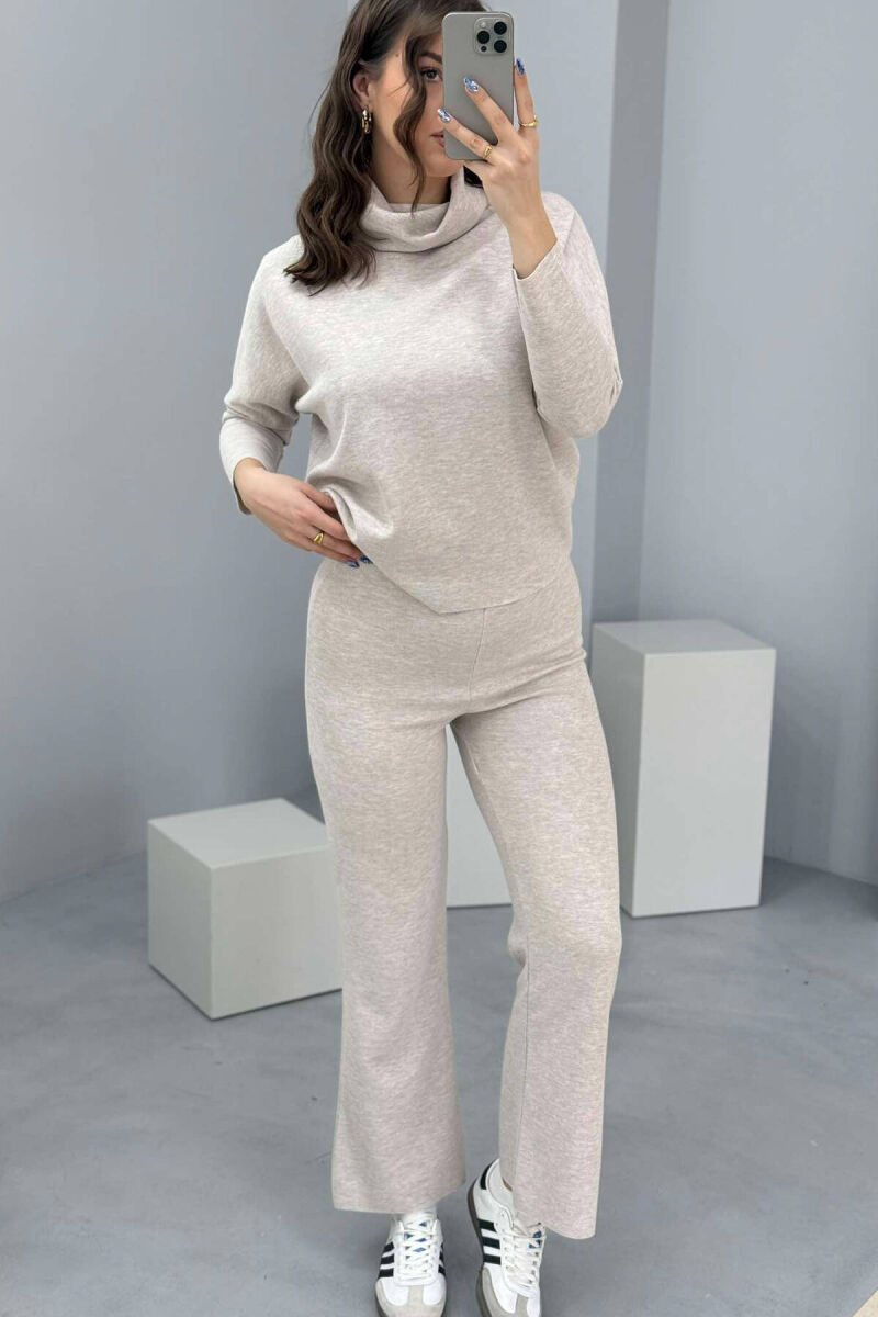 ONE COLOR SIMPLE WOMEN SET BEIGE/BEZHE - 11