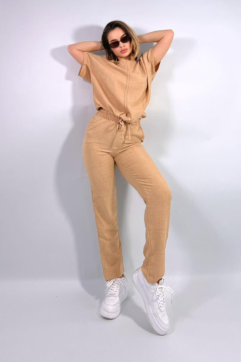 ONE COLOR SIMPLE WOMEN SET BEIGE/BEZHE - 3