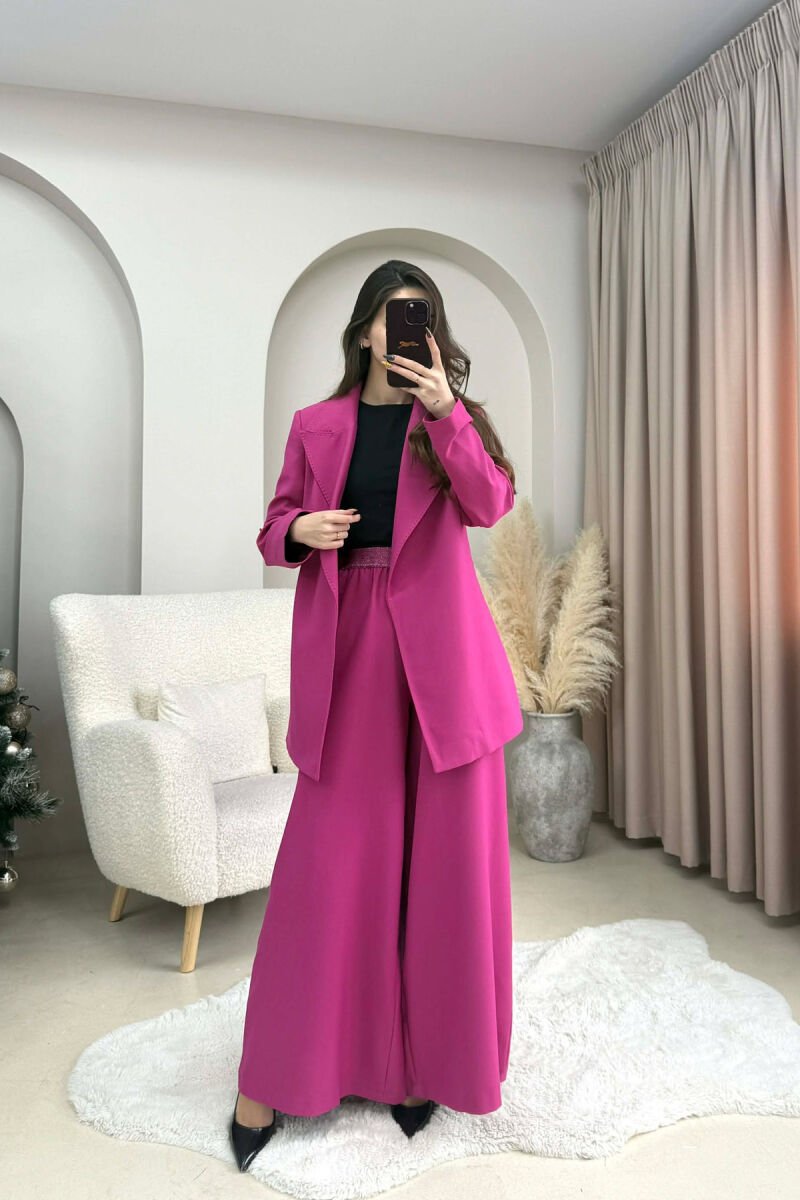 SIMPLE JACKET+TROUSERS WOMEN SET FUCHSIA/CIKLAMI - 1