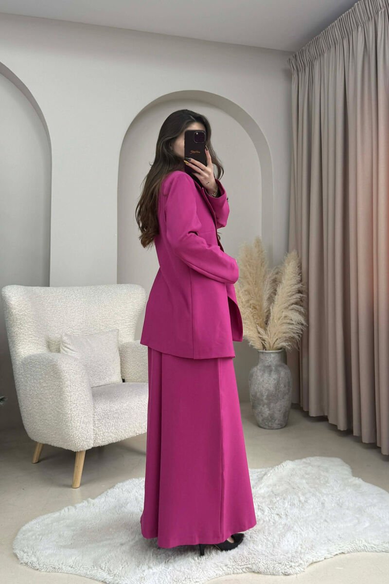 SIMPLE JACKET+TROUSERS WOMEN SET FUCHSIA/CIKLAMI - 2