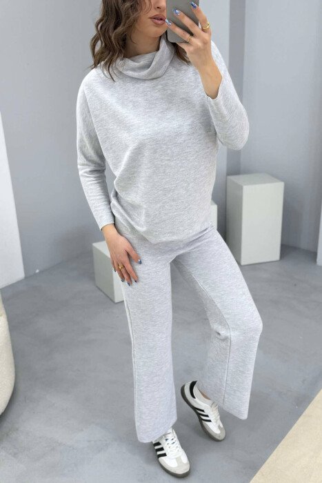 ONE COLOR SIMPLE WOMEN SET LIGHT GREY/GZ - 6