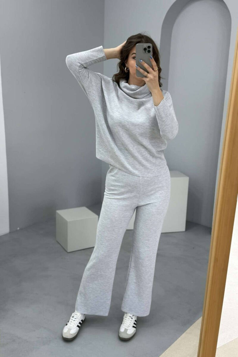 ONE COLOR SIMPLE WOMEN SET LIGHT GREY/GZ - 5