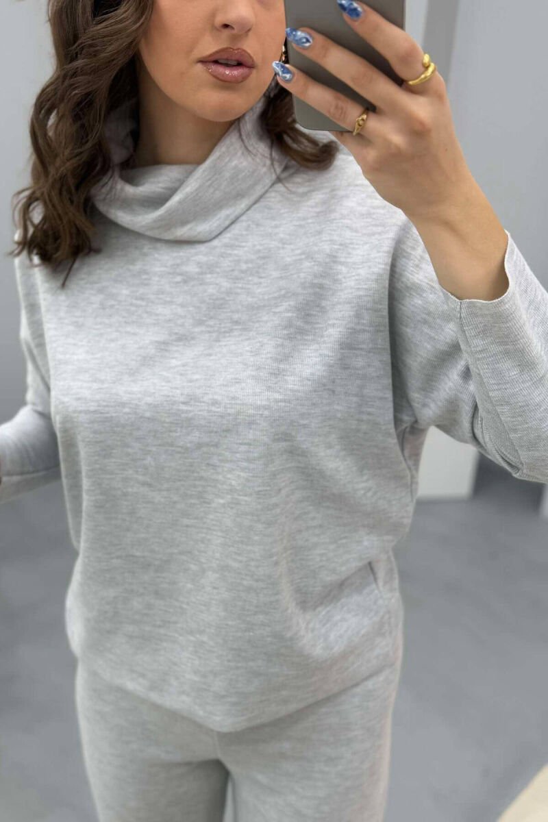 ONE COLOR SIMPLE WOMEN SET LIGHT GREY/GZ - 12