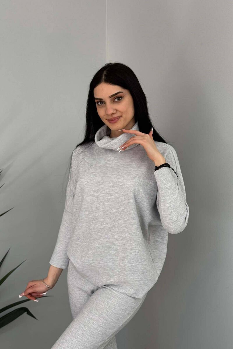 ONE COLOR SIMPLE WOMEN SET LIGHT GREY/GZ - 2