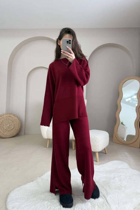 SET NJË NGJYRËSH PËR FEMRA NË NGJYRËN E KUQE - KLAUDIO FASHION