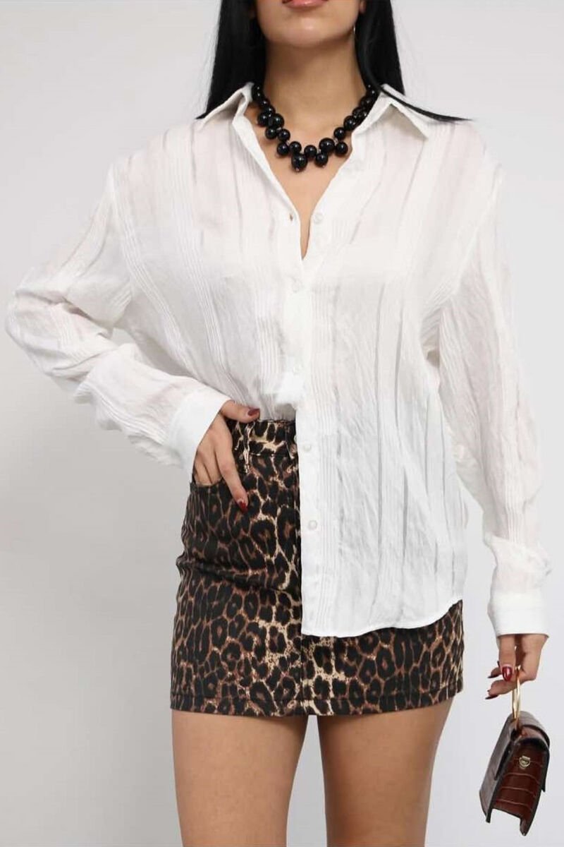 ONE COLOR SIMPLE WOMEN SHIRT WHITE-E BARDHE - 6
