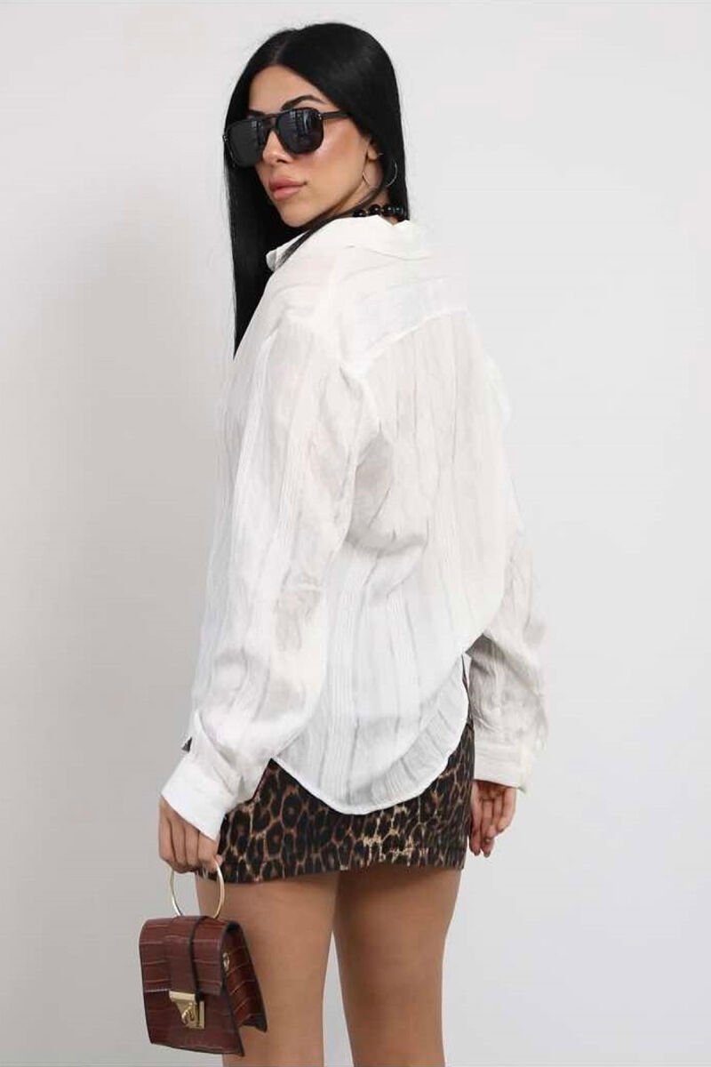 ONE COLOR SIMPLE WOMEN SHIRT WHITE-E BARDHE - 7
