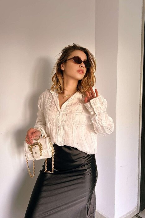 ONE COLOR SIMPLE WOMEN SHIRT WHITE-E BARDHE - 2
