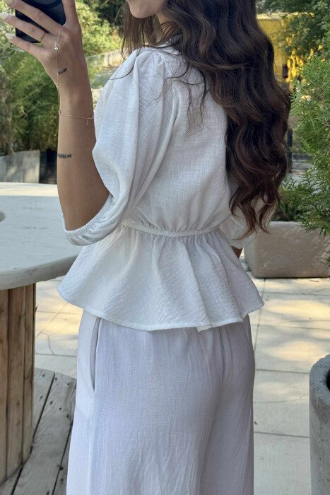 ONE COLOR SIMPLE WOMEN SHIRT WHITE-E BARDHE - 4