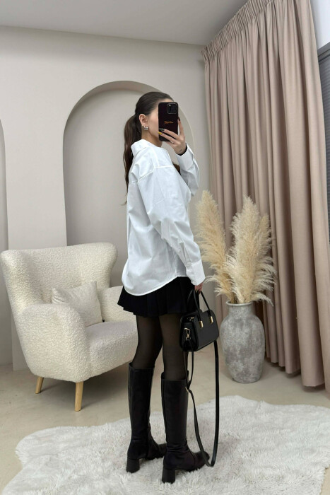 ONE COLOR SIMPLE WOMEN SHIRT WHITE-E BARDHE - 4