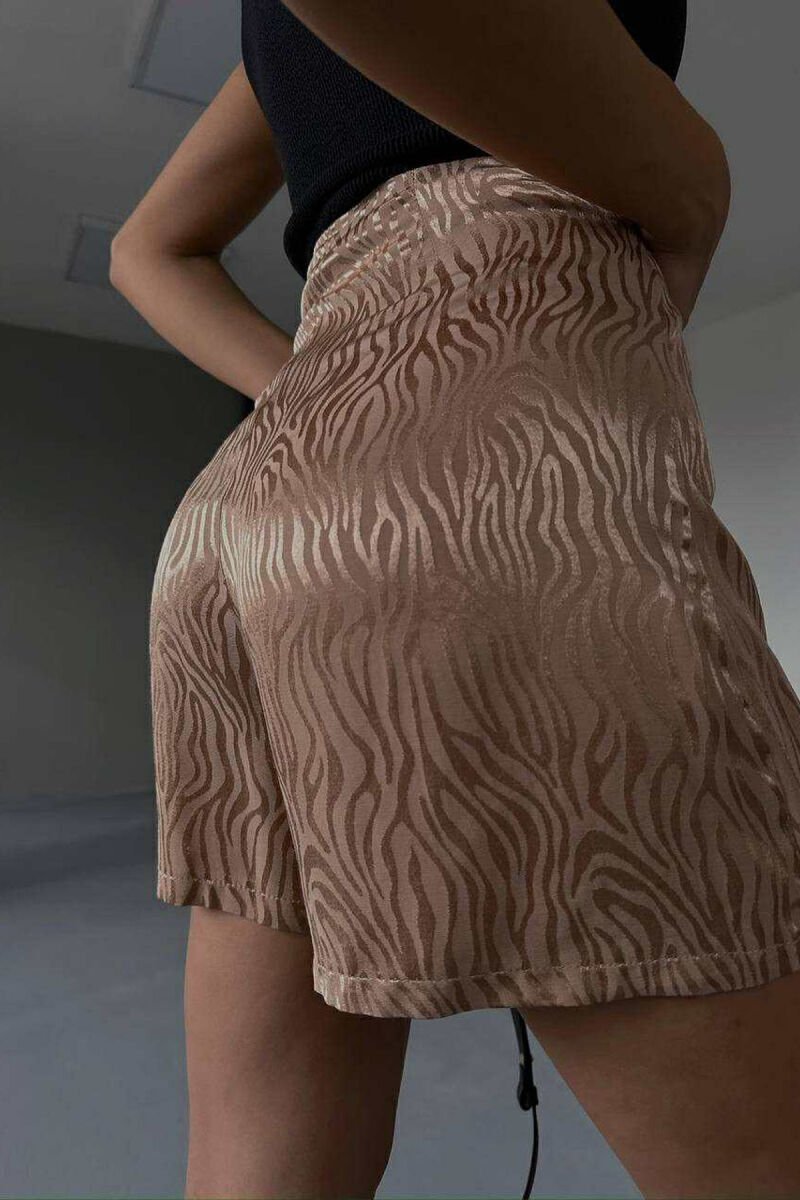 ONE COLOR SIMPLE WOMEN SKORT BEIGE/BEZHE - 3