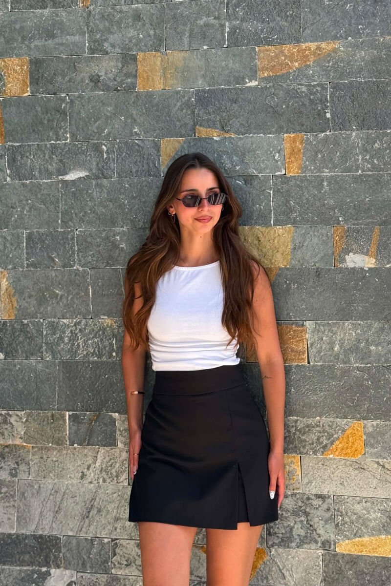 ONE COLOR SIMPLE WOMEN SKORT BLACK/ E ZEZE - 3
