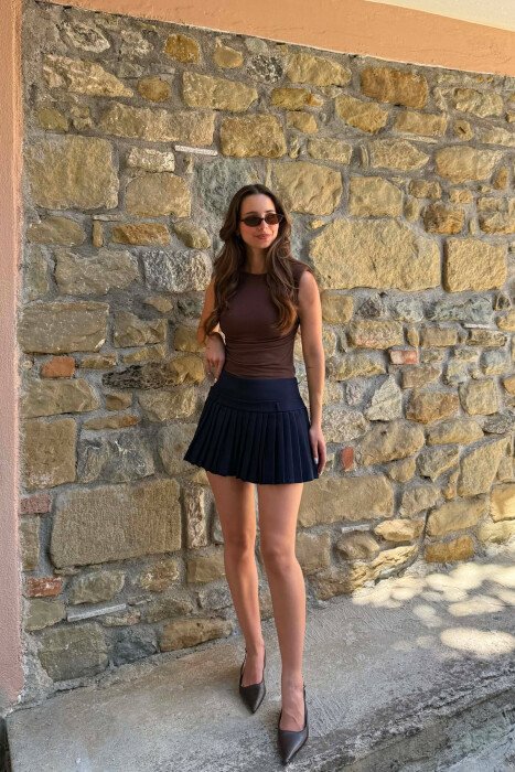ONE COLOR SIMPLE WOMEN SKORT BLUE/BLU - 4