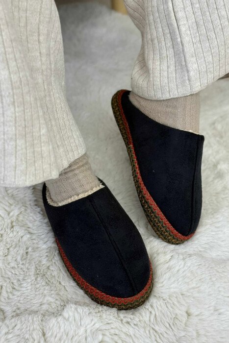 ONE COLOR SIMPLE WOMEN SLIPPERS BLACK/ E ZEZE - 1