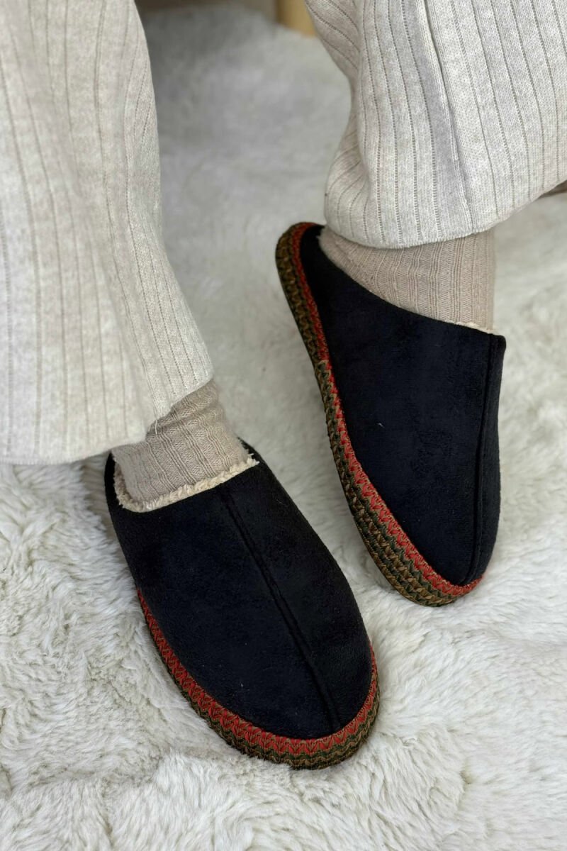 ONE COLOR SIMPLE WOMEN SLIPPERS BLACK/ E ZEZE - 1