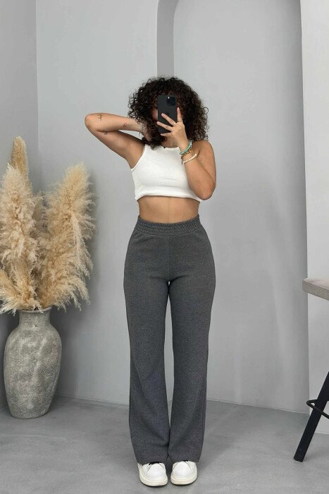 ONE COLOR SIMPLE WOMEN SWEATPANTS GREY/GRI - 1