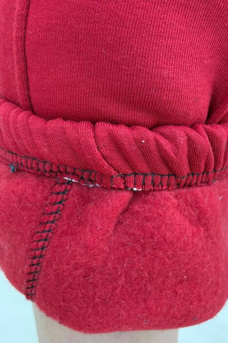 ONE COLOR FLUFFY WOMEN SWEATPANTS RED/E KUQE - 5