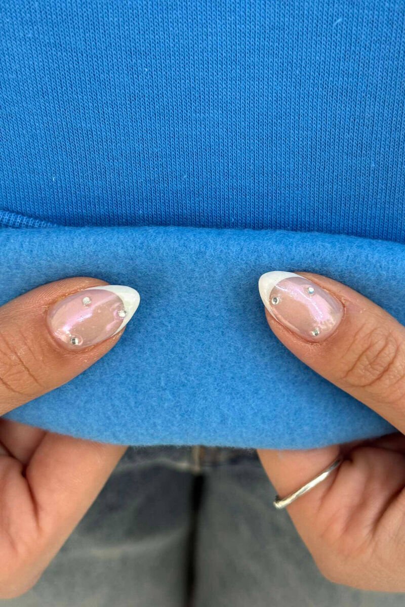 ONE COLOR SIMPLE WOMEN SWEATSHIRT LIGHTBLUE/BZ - 3