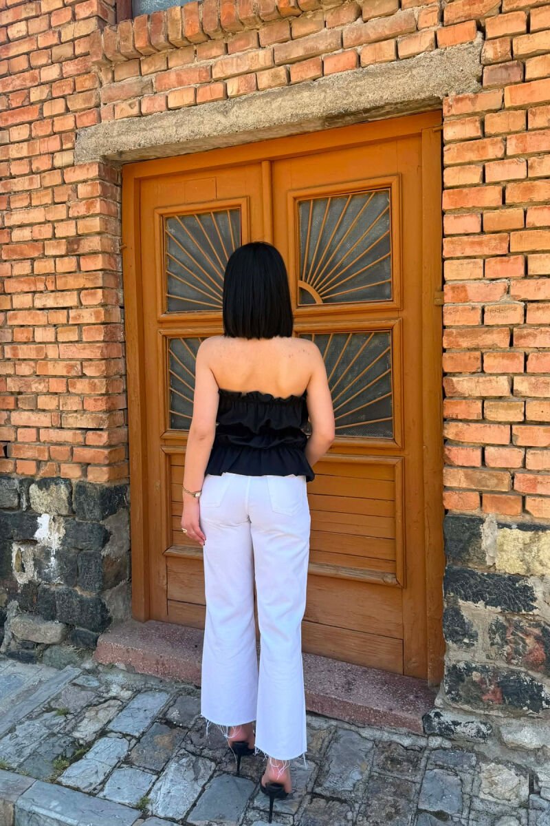 ONE COLOR SIMPLE WOMEN TANK TOP BLACK/ E ZEZE - 3