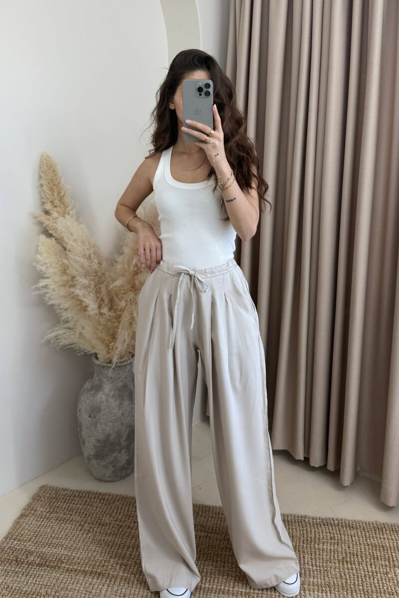 ONE COLOR SIMPLE WOMEN TANK TOP WHITE-E BARDHE - 1