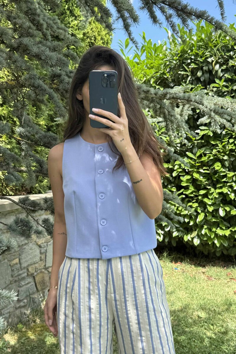 ONE COLOR SIMPLE WOMEN VEST LIGHT PURPLE/LEZB - 2