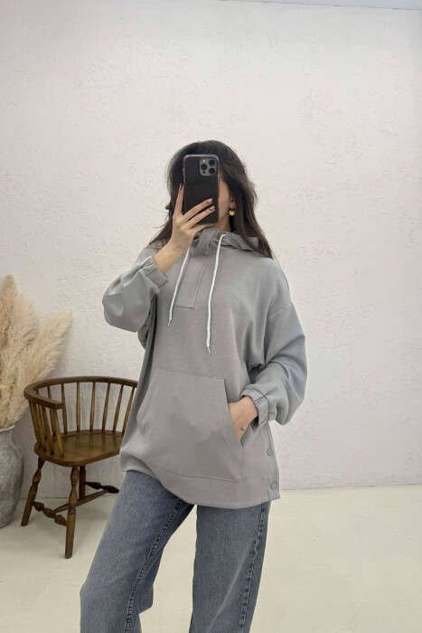 HODDIE PER FEMRA NE NGJYRE GRI - KLAUDIO FASHION