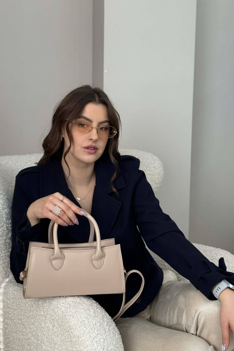 ONE COLOR SIMPLE ZIPPER WOMEN BAG BEIGE/BEZHE - 2