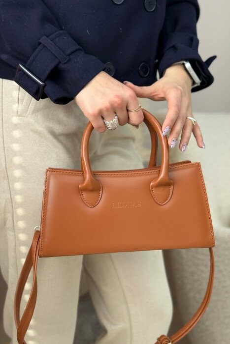 ONE COLOR SIMPLE ZIPPER WOMEN BAG BROWN/KAFE - 1