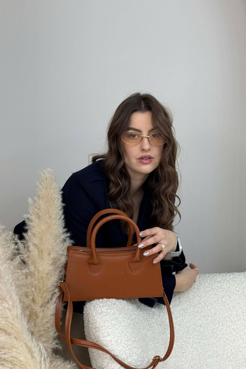 ONE COLOR SIMPLE ZIPPER WOMEN BAG BROWN/KAFE - 5