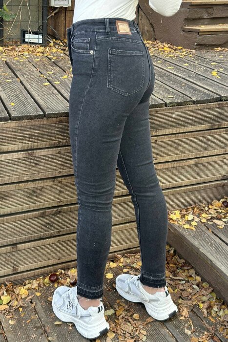 ONE COLOR SKINNY WOMEN JEANS DARK GREY/GEE - 3