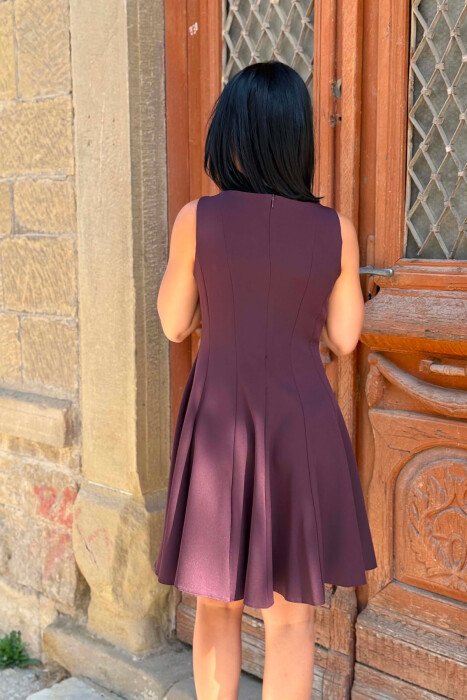 ONE COLOR SLEEVELESS WOMAN DRESS PURPLE/LEJLA - 6