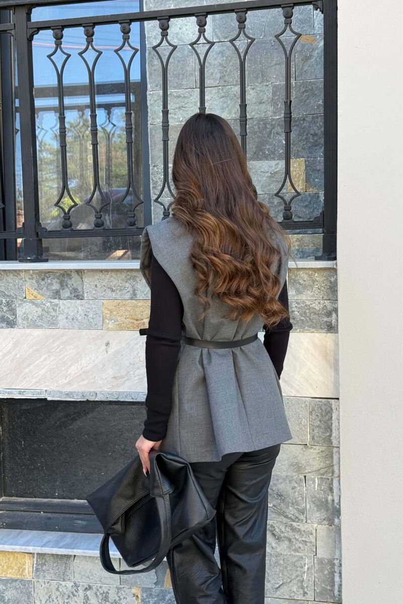 ONE COLOR CLASSIC WOMEN VEST GREY/GRI - 3