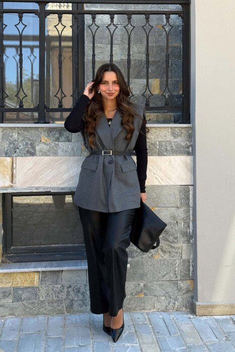 ONE COLOR CLASSIC WOMEN VEST GREY/GRI - 4