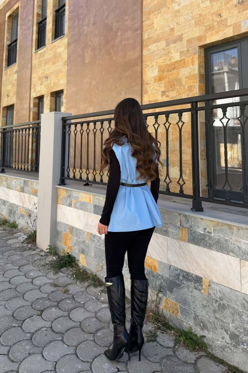 ONE COLOR CLASSIC WOMEN VEST LIGHTBLUE/BZ - 5