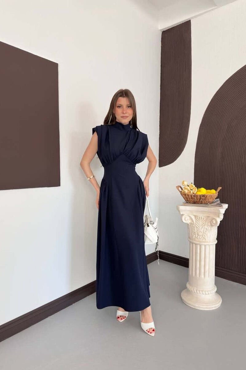 ONE COLOR SLEEVELESS WOMAN DRESS BLUE/BLU - 6